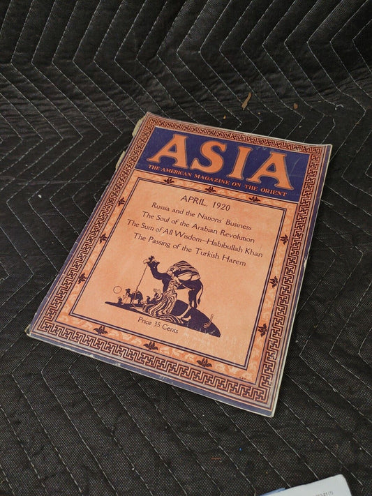 Antique April 1920 Asia Magazine, The American Magazine on the Orient