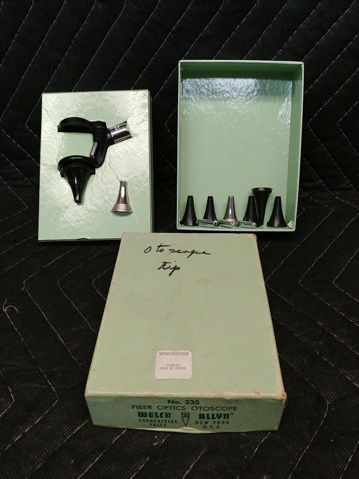 NOS WELCH ALLYN OTOSCOPE NO 235 VTG Head Tip with attachments