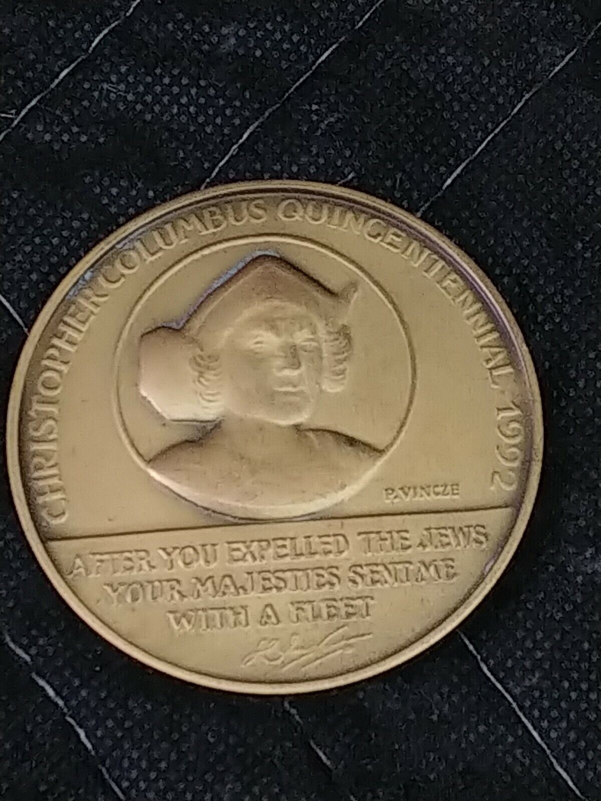 1992 Christopher Columbus Quincentennial Magnes Museum Bronze Medal #181