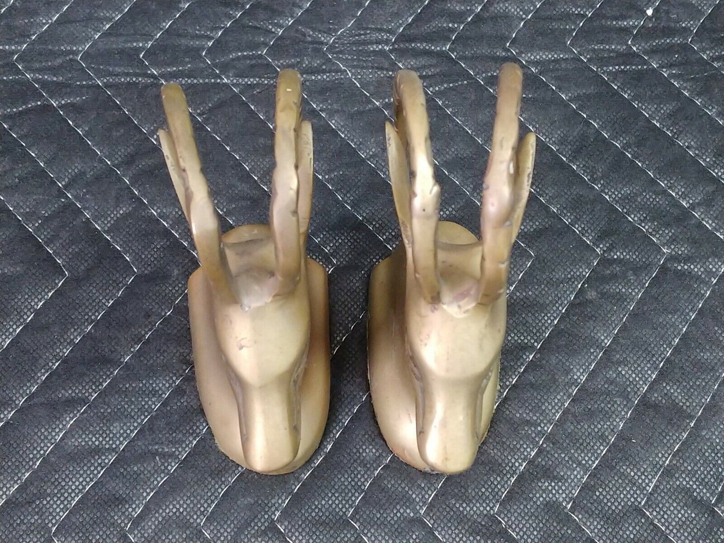 Vintage Penco Solid Brass Bookends Antelope Gazelle Impala