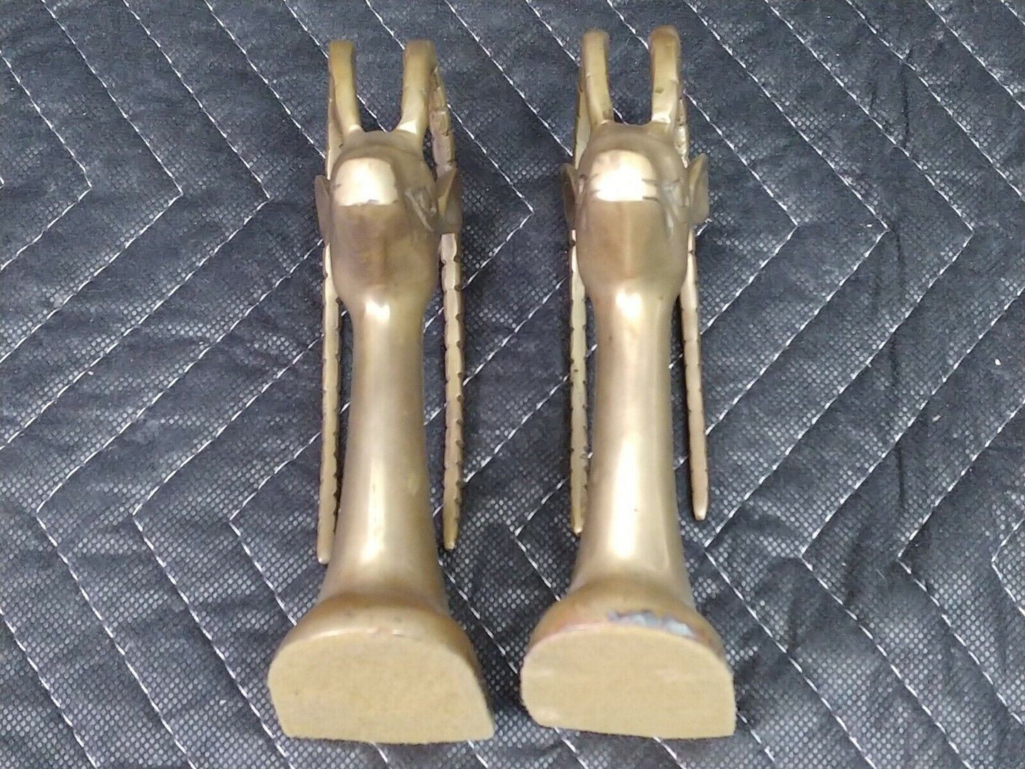 Vintage Penco Solid Brass Bookends Antelope Gazelle Impala