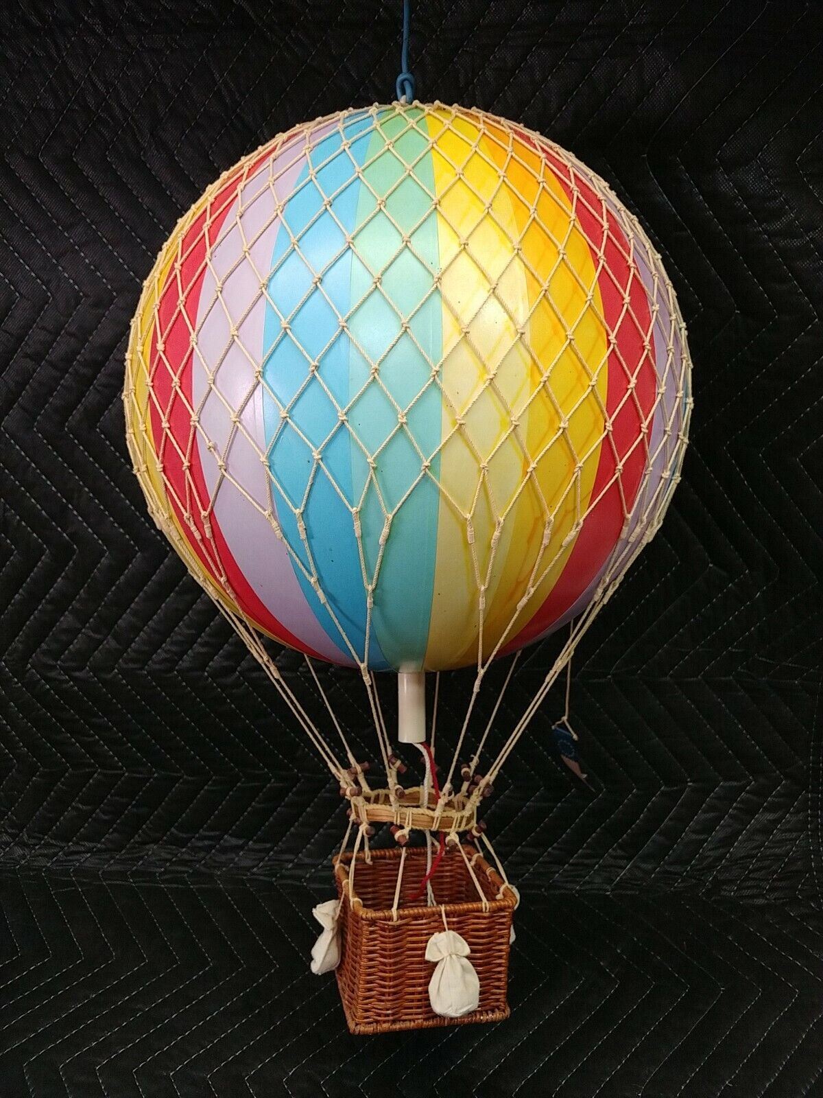 Jules Verne Royal Aero Rainbow  22" Hot Air Balloon Hanging Aviation  Decor