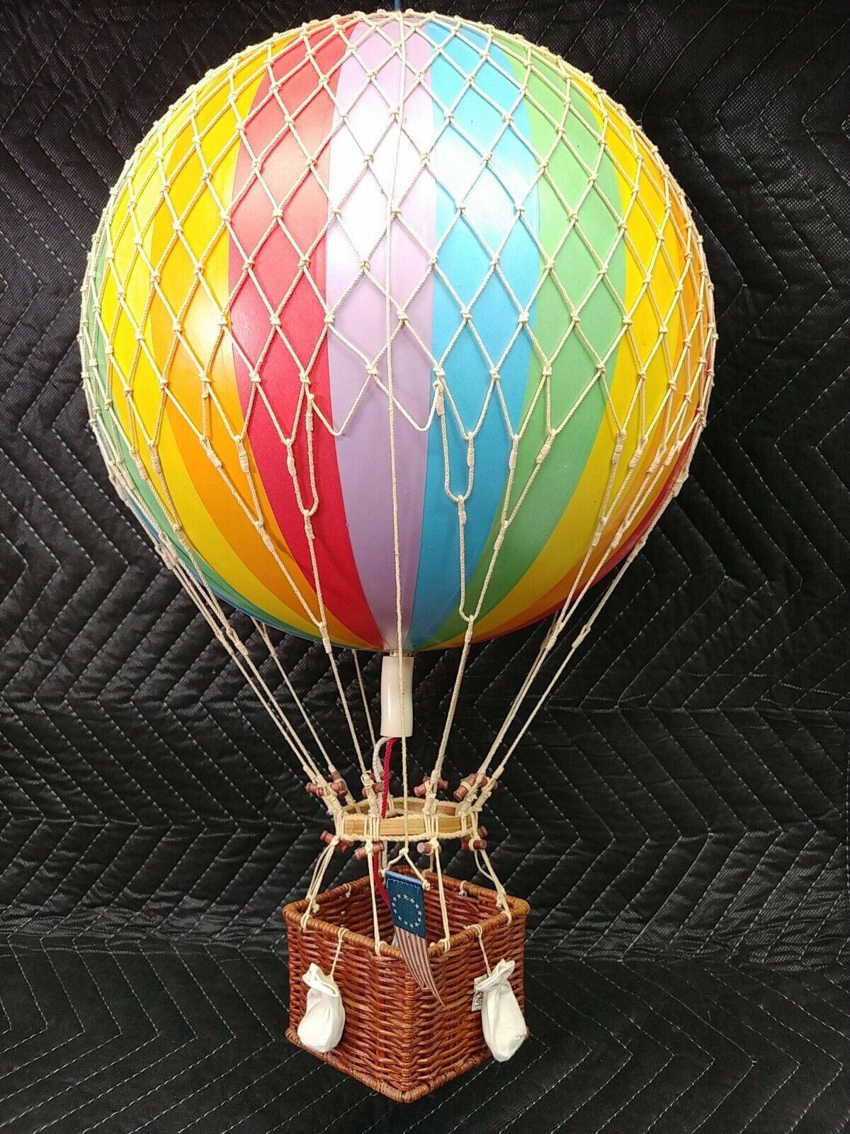 Jules Verne Royal Aero Rainbow  22" Hot Air Balloon Hanging Aviation  Decor