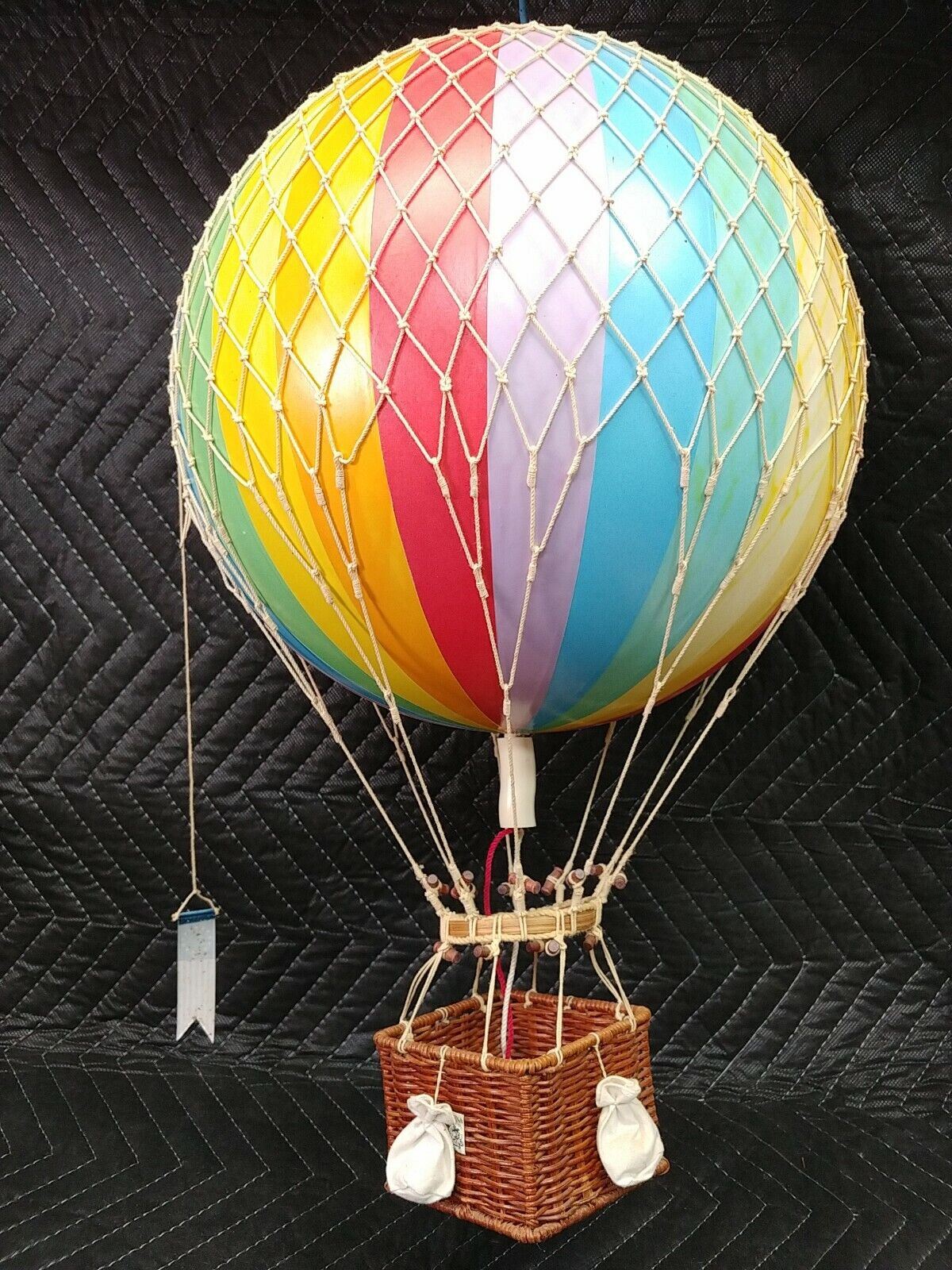 Jules Verne Royal Aero Rainbow  22" Hot Air Balloon Hanging Aviation  Decor