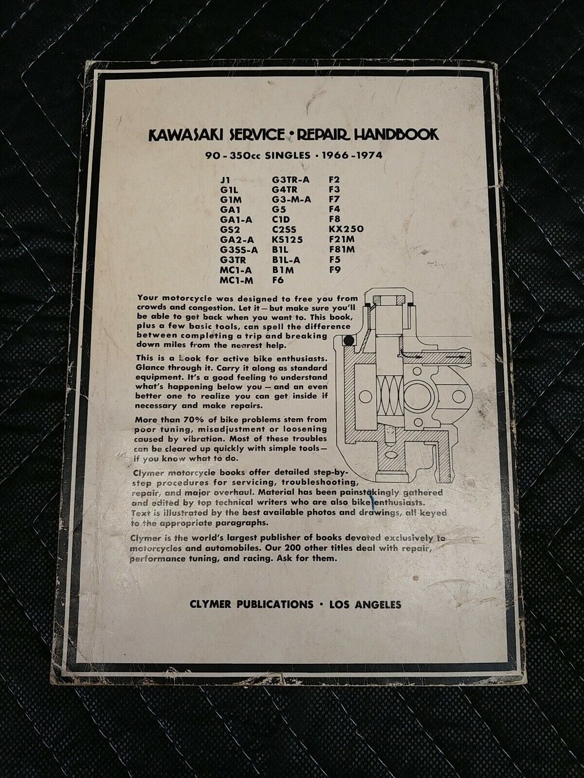 KAWASAKI Service Repair Handbook ~ Clymer ~ 90-350cc Singles 1966-1974