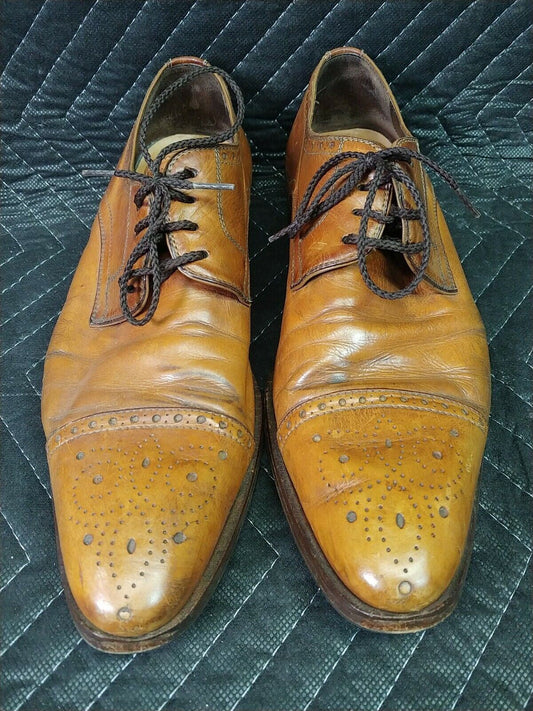 Magnanni Brown Leather Cap Toe (12666) Size 8M EU41