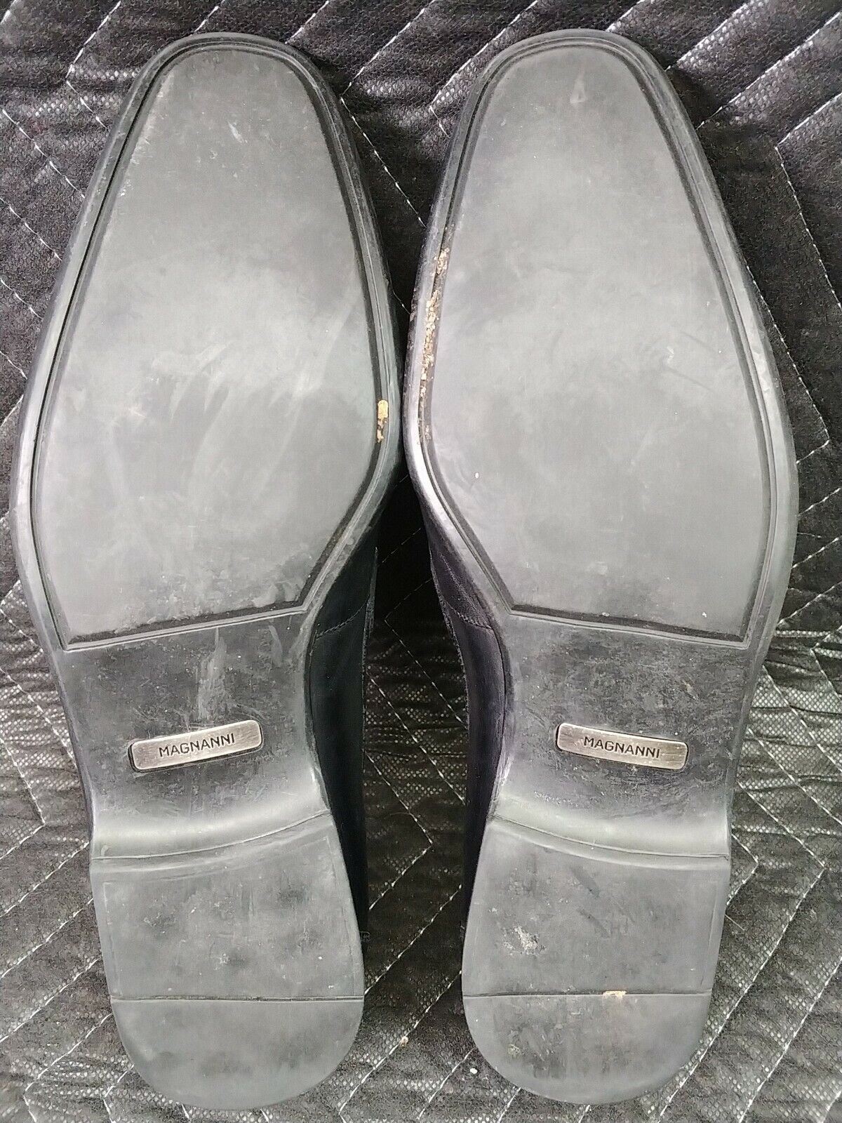 MAGNANNI Men's  Black Leather LINO Loafers Shoes 15061 Size 9M Spain EU42