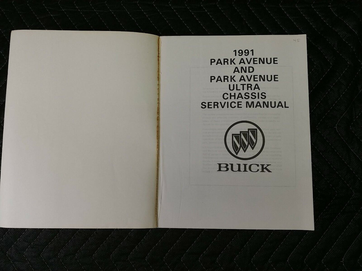 1991 Buick Park Avenue Ultra Factory Shop Service Repair Manual