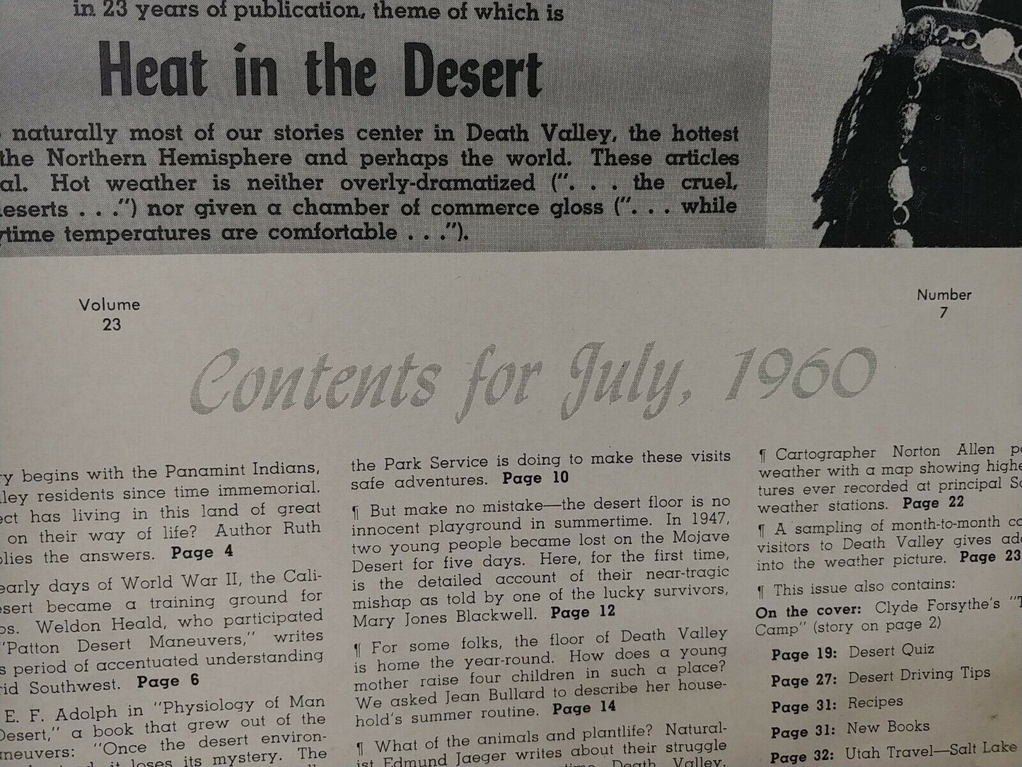 Vintage Desert Magazine July 1960