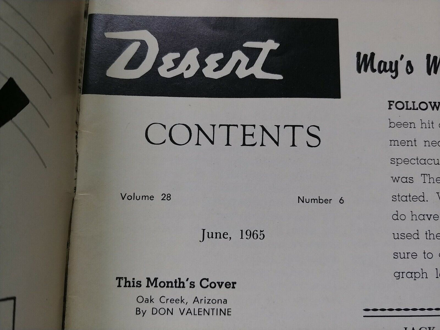 Vintage Desert Magazine June 1965