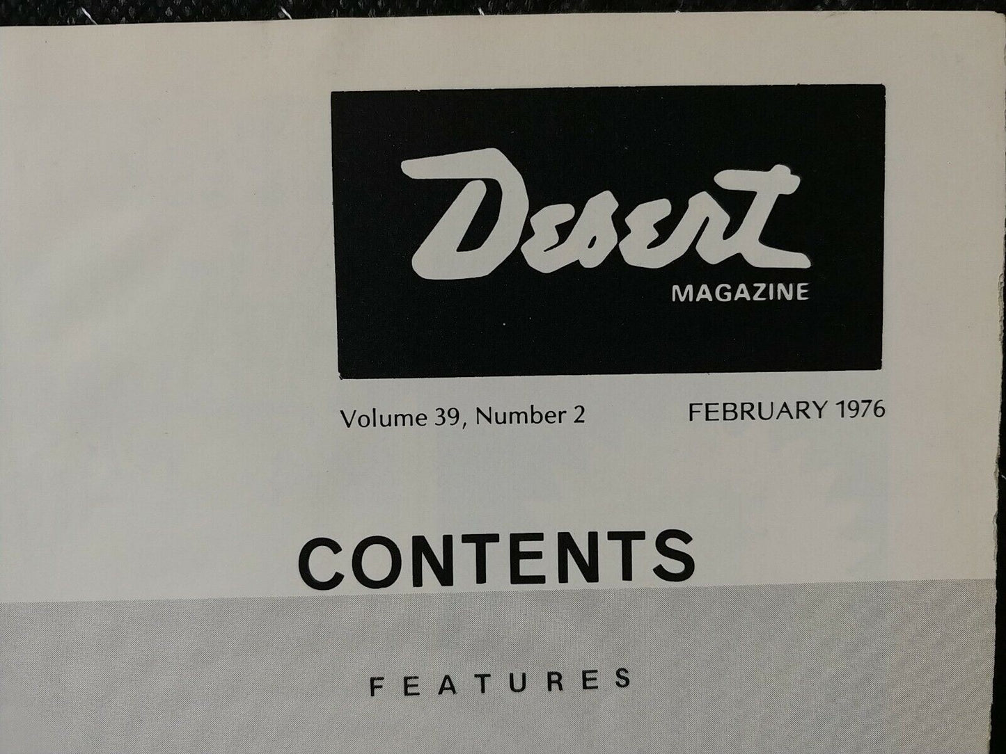 Vintage Desert Magazine February 1976