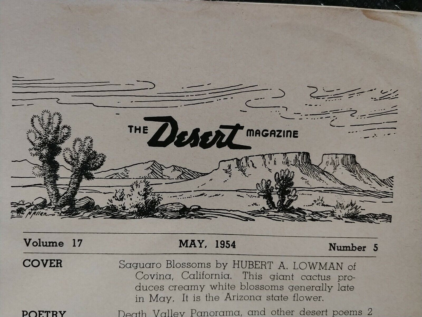 Vintage Desert Magazine May 1954