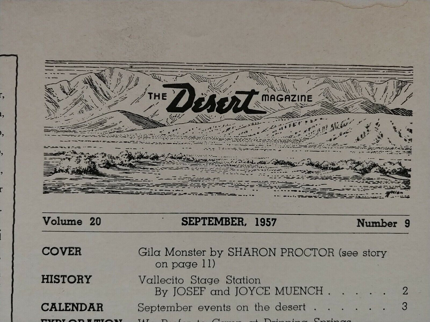 Vintage Desert Magazine September 1957