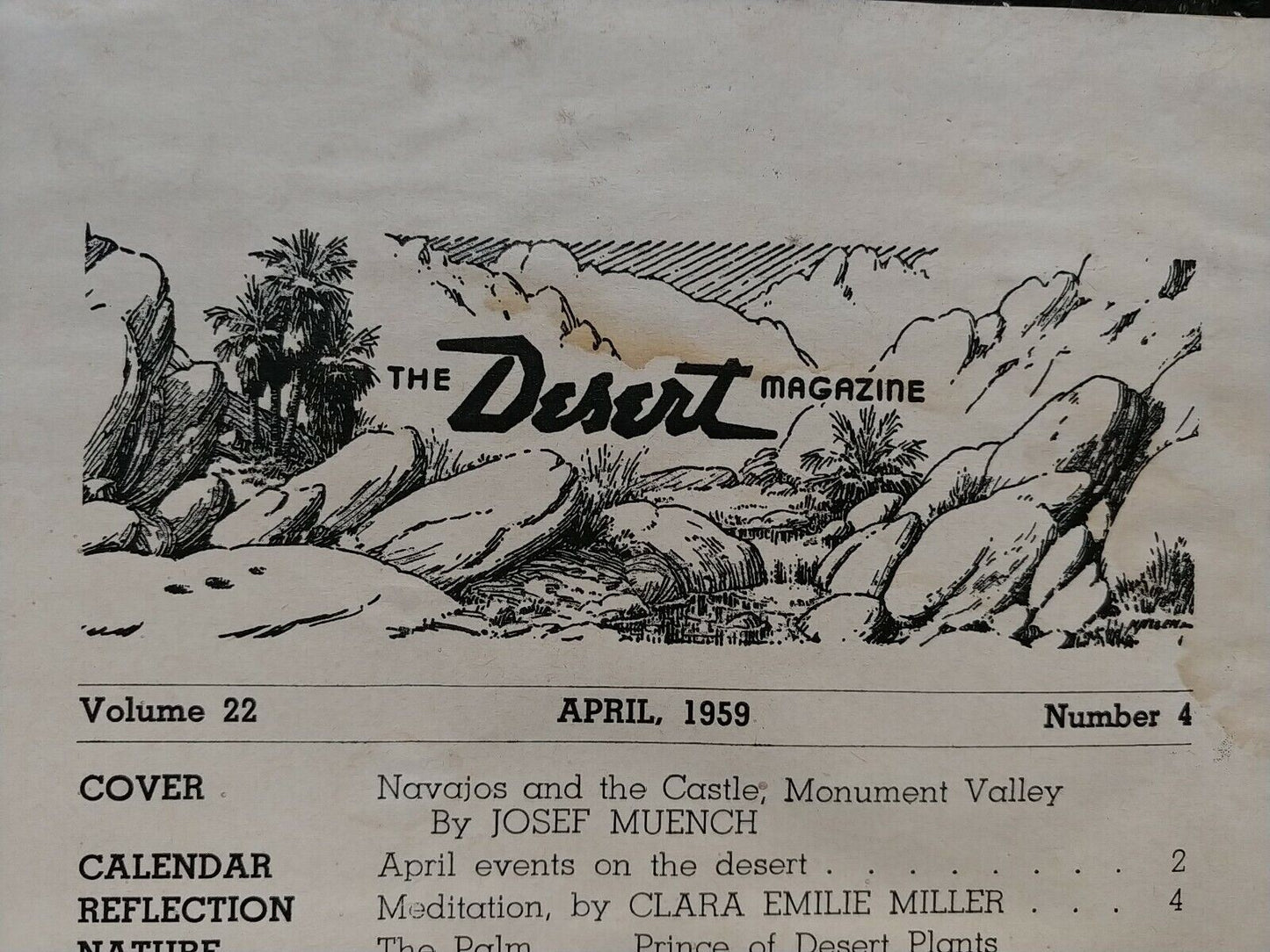 Vintage Desert Magazine April 1959