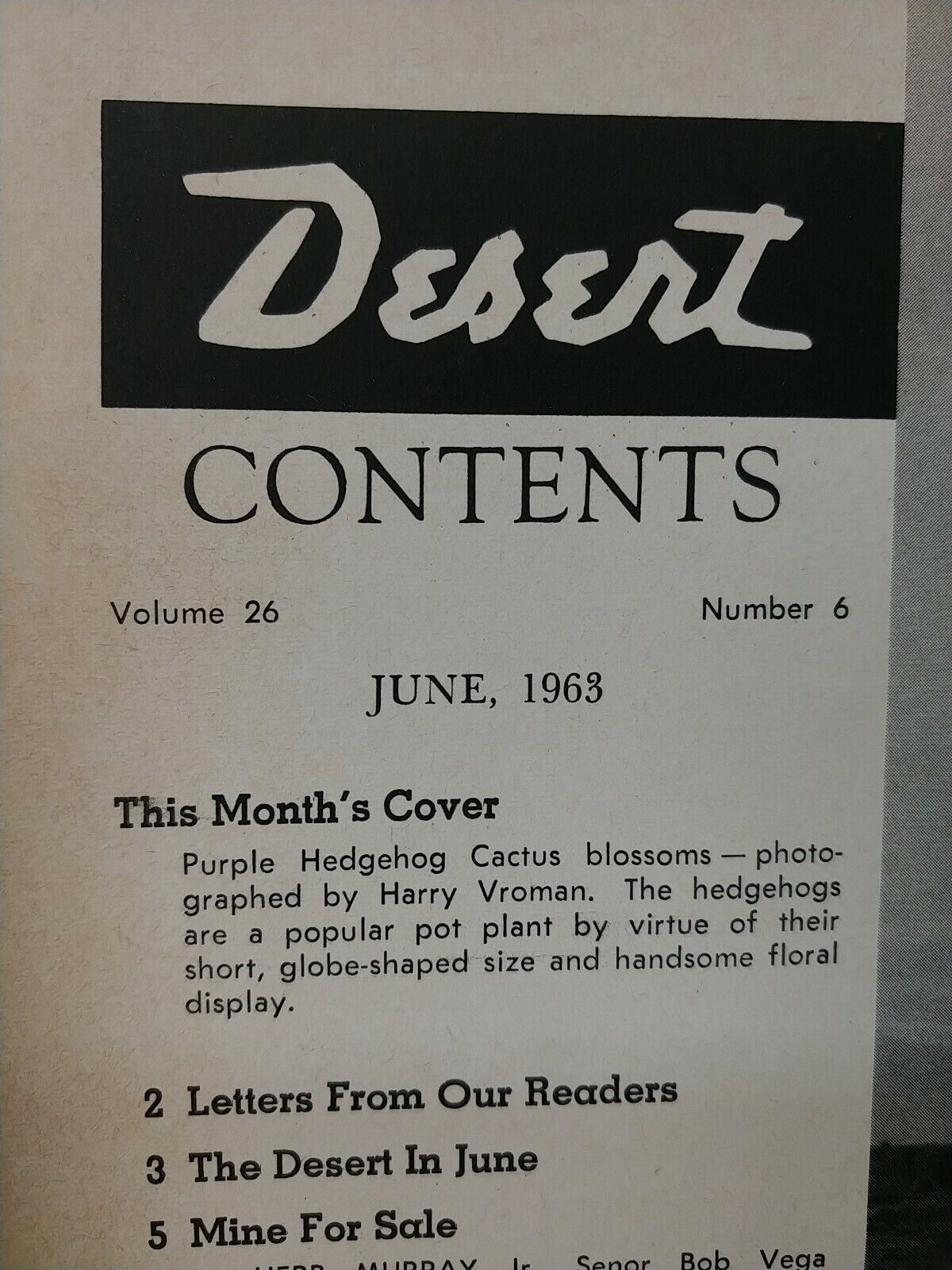 Vintage Desert Magazine June 1963