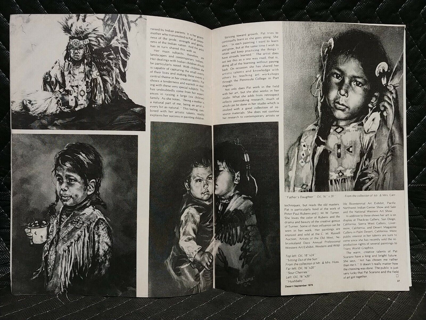 Vintage Desert Magazine September 1976 - Native American Children