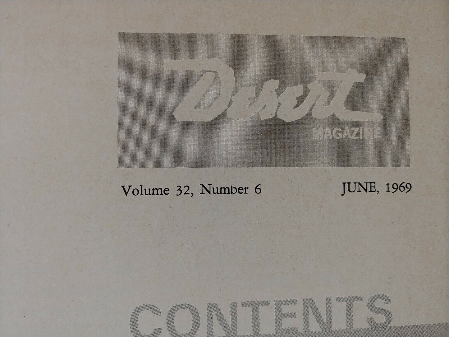 Vintage Desert Magazine June 1969