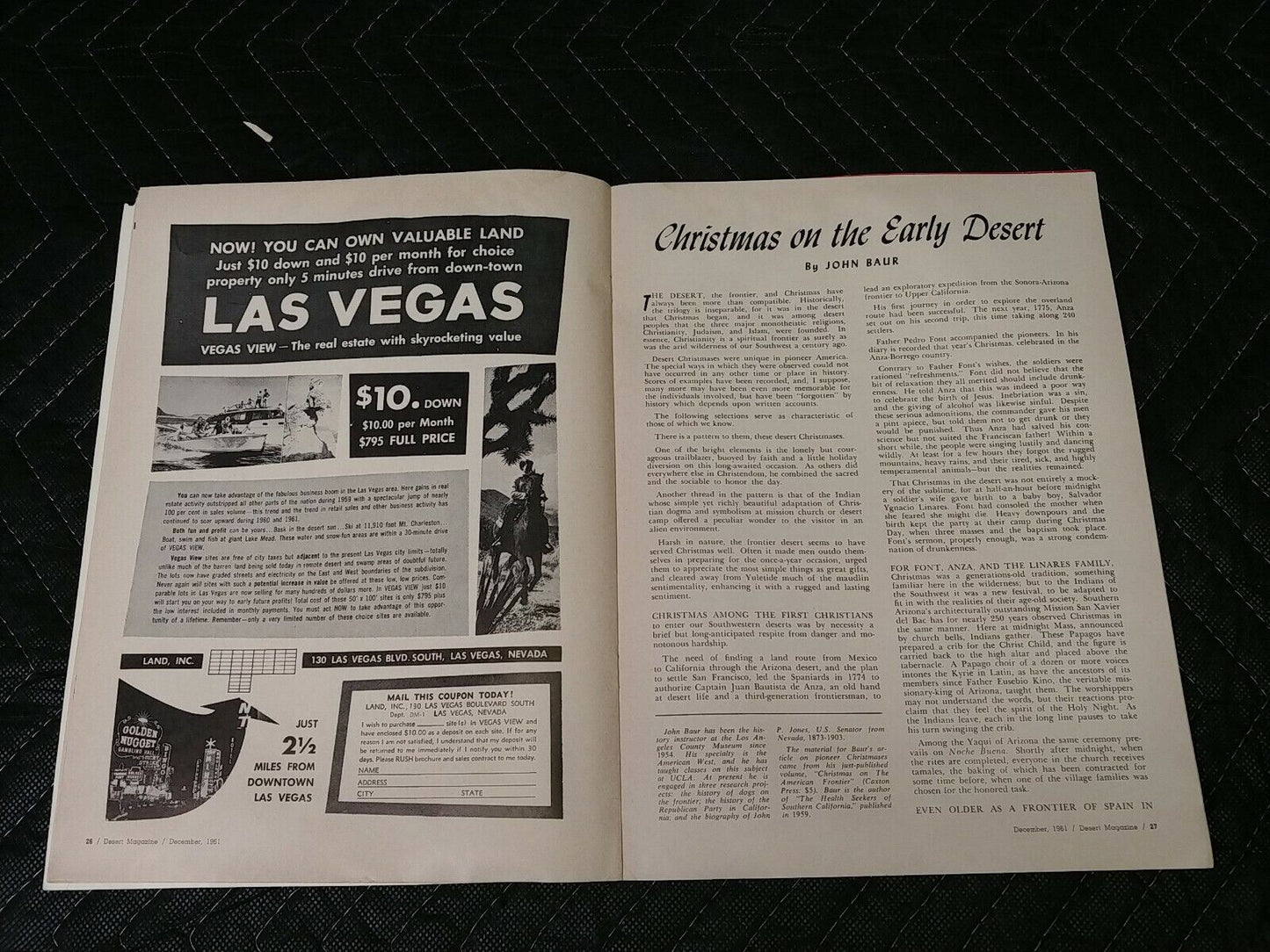 Vintage Desert Magazine December 1961