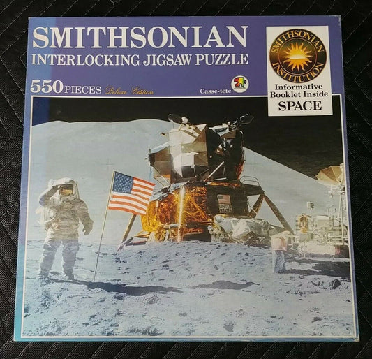 NOS Smithsonian Interlocking 550 Pieces Jigsaw Puzzle Apollo XV SPACE W/ Booklet