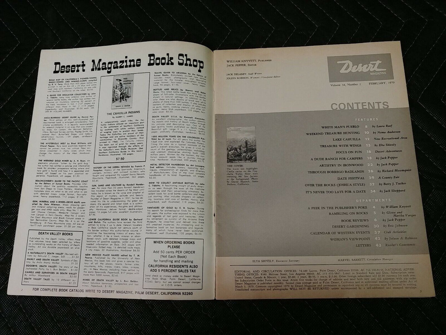 Vintage Desert Magazine February 1970