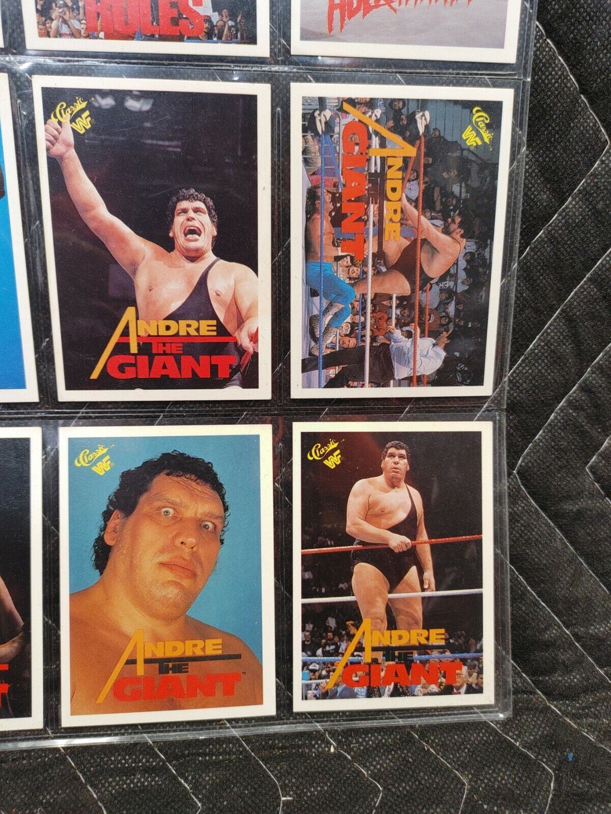 Lot of 9 1990 CLASSIC HULK HOGAN & ANDRE THE GIANT WWF CARDS