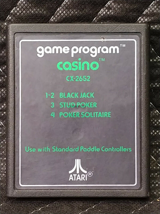 CASINO Atari Vintage Video Game Program 1979 CX2652 Cartridge