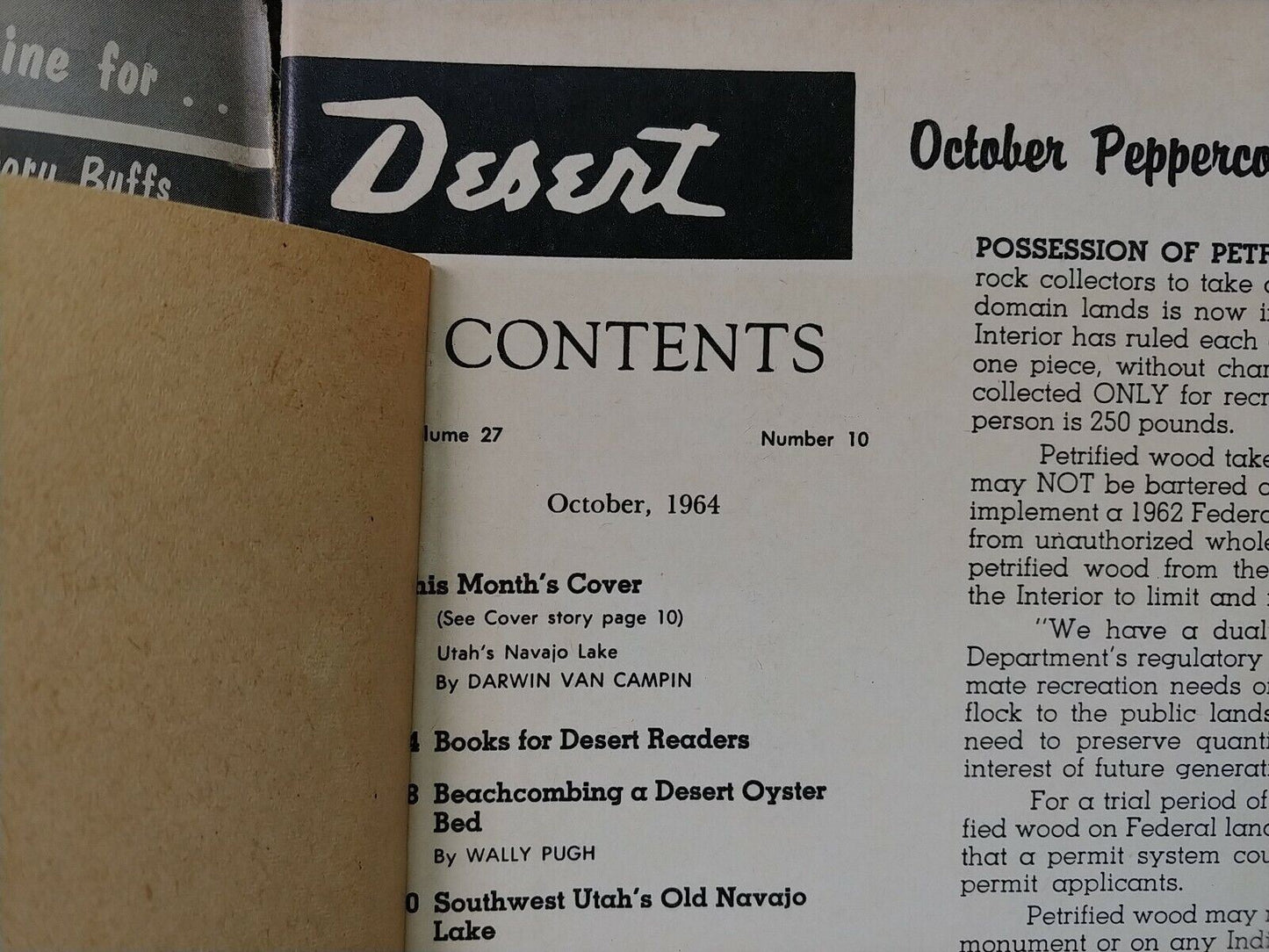 Vintage Desert Magazine October 1964