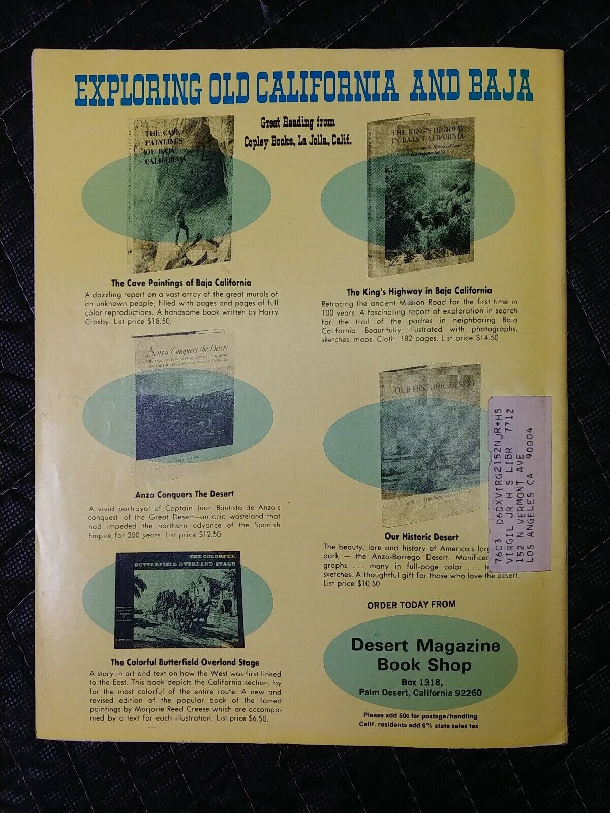 Vintage Desert Magazine August 1977