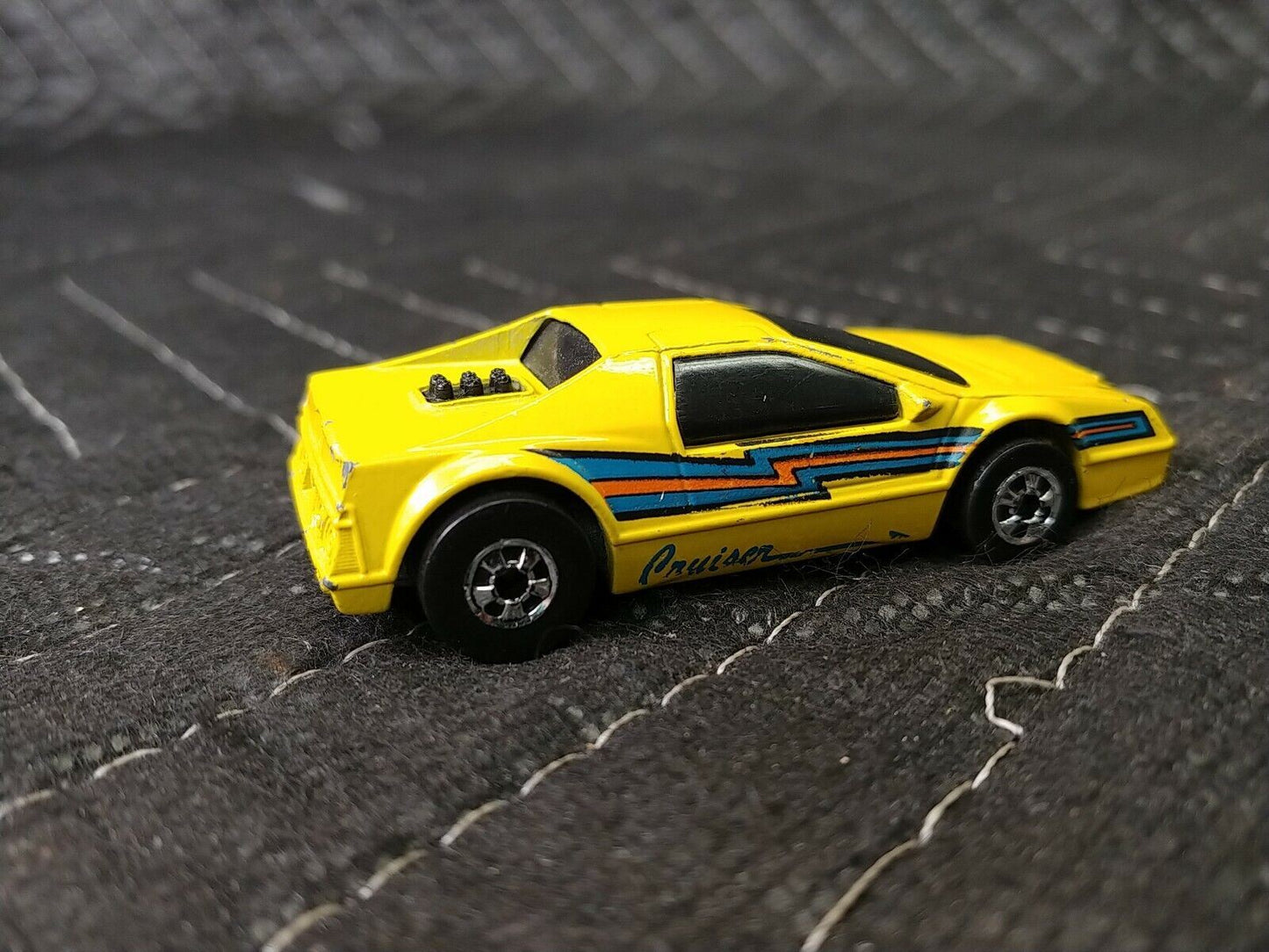 Vintage 1983 Hot Wheels Crack-Ups BASHER Yellow Cruiser Hong Kong Die-cast Car