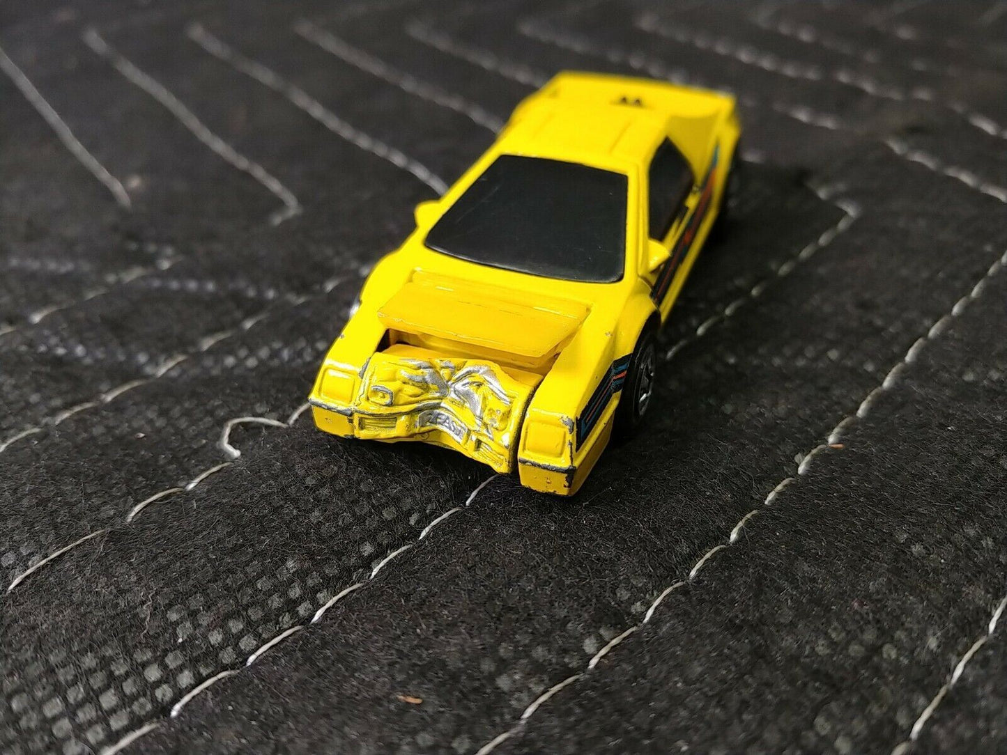 Vintage 1983 Hot Wheels Crack-Ups BASHER Yellow Cruiser Hong Kong Die-cast Car