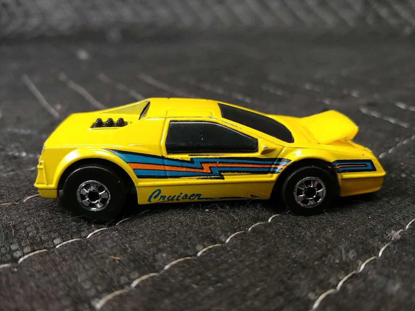 Vintage 1983 Hot Wheels Crack-Ups BASHER Yellow Cruiser Hong Kong Die-cast Car