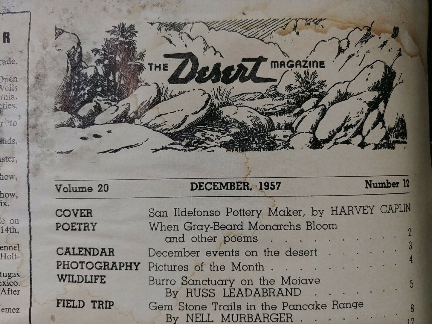 Vintage Desert Magazine December 1957