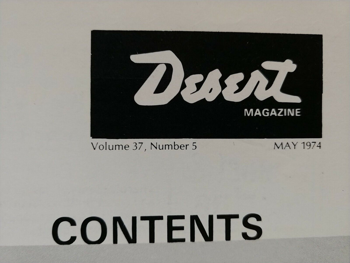 Vintage Desert Magazine May 1974