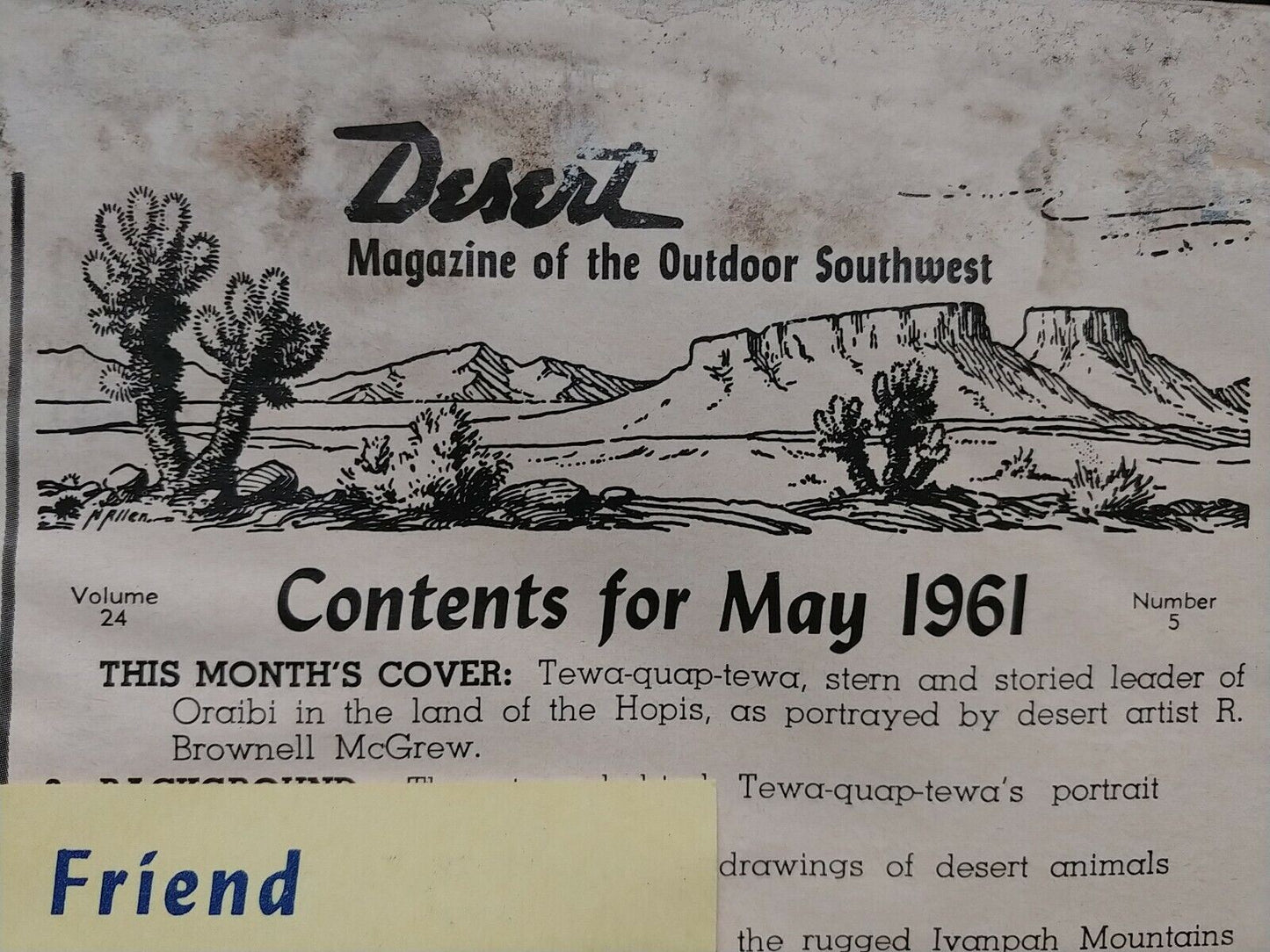 Vintage Desert Magazine May 1961