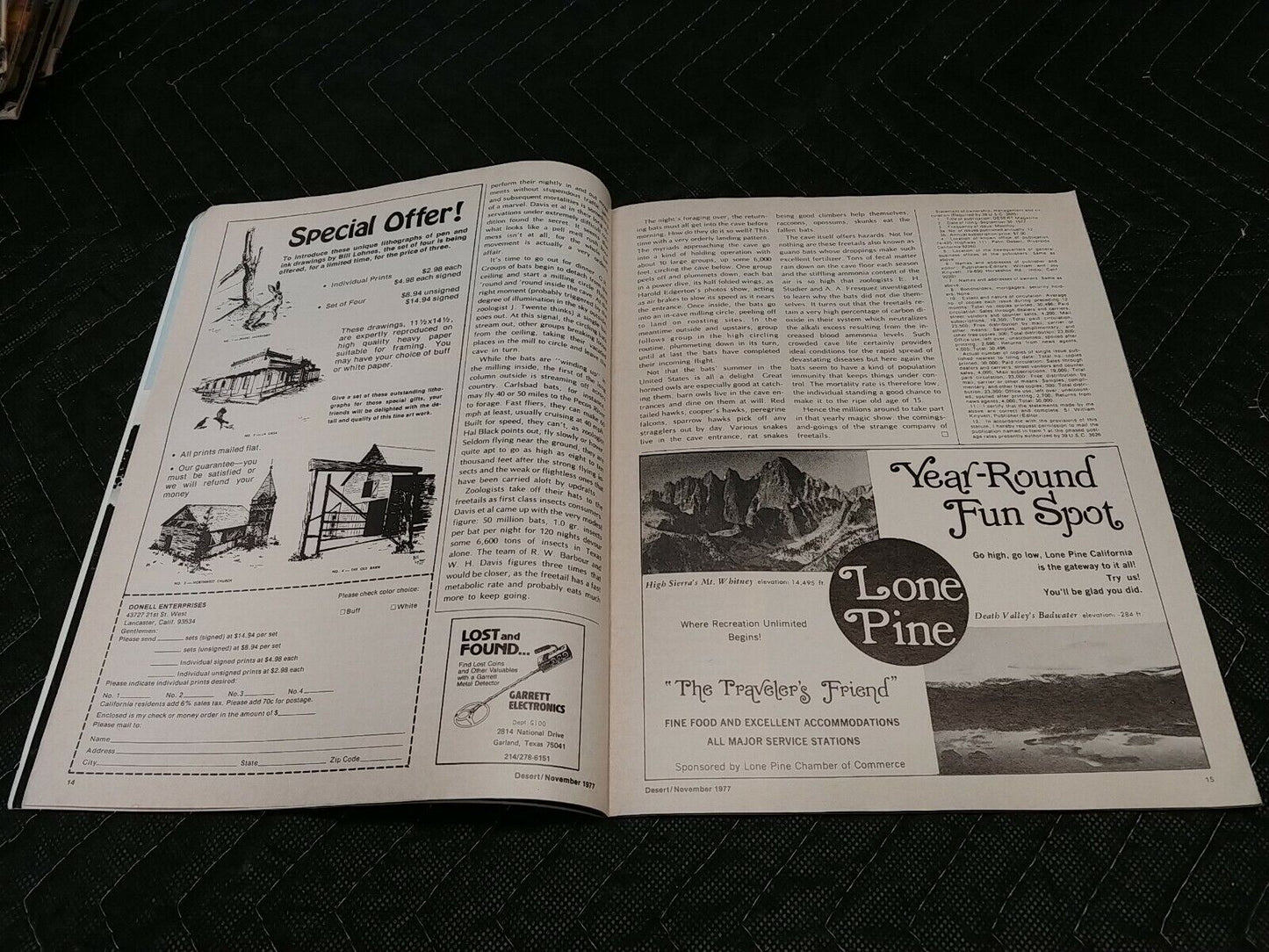 Vintage Desert Magazine November 1977