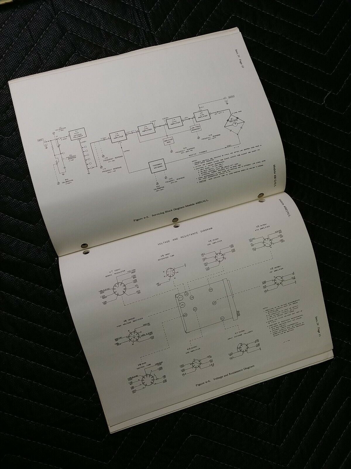 HP 400D/H/L Vacuum Tube Voltmeter Operating and Servicing Manual W/ Schematics