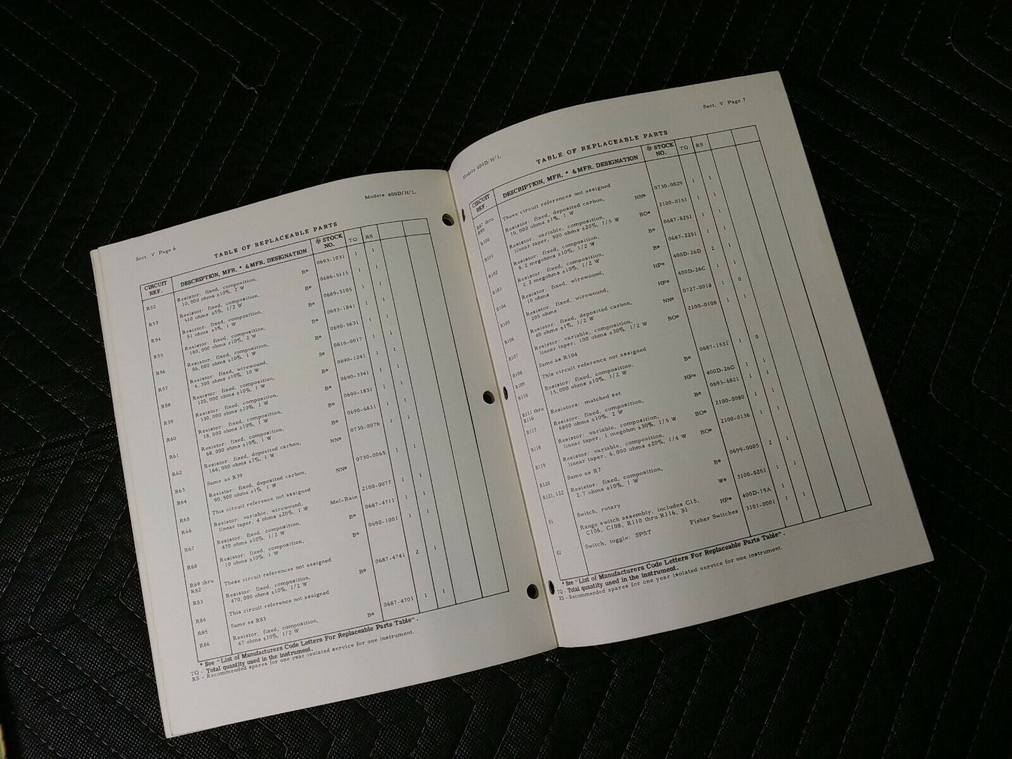 HP 400D/H/L Vacuum Tube Voltmeter Operating and Servicing Manual W/ Schematics