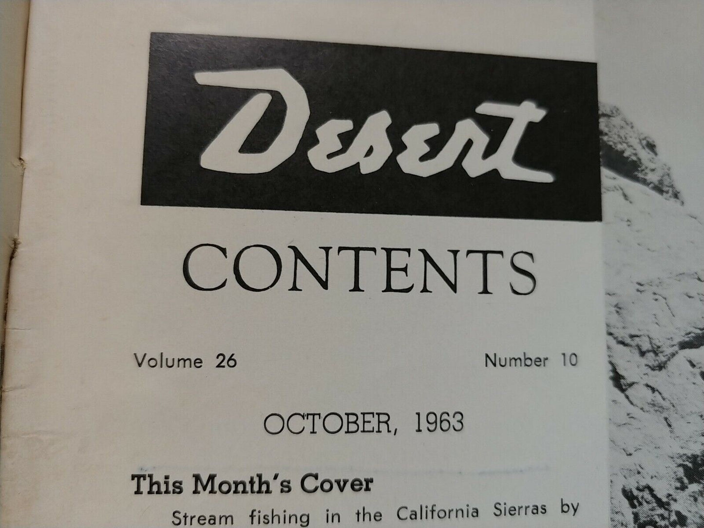 Vintage Desert Magazine October 1963