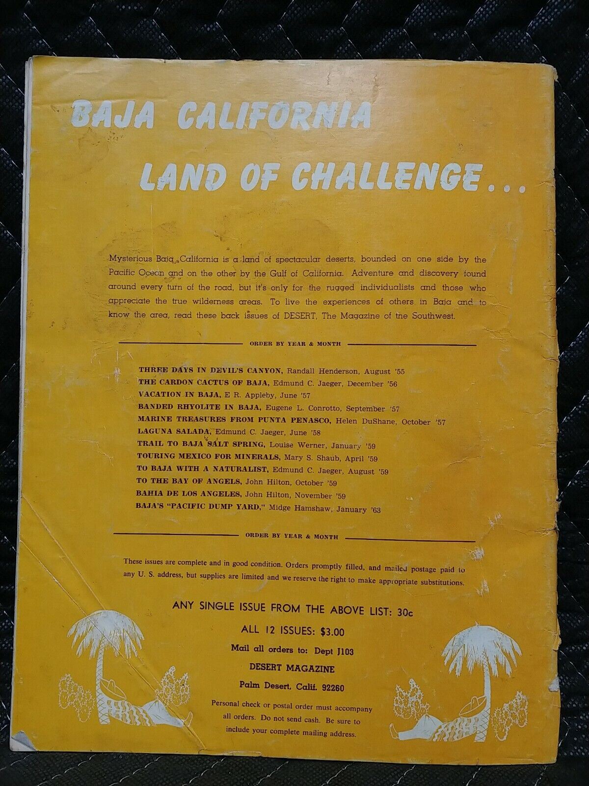 Vintage Desert Magazine October 1963