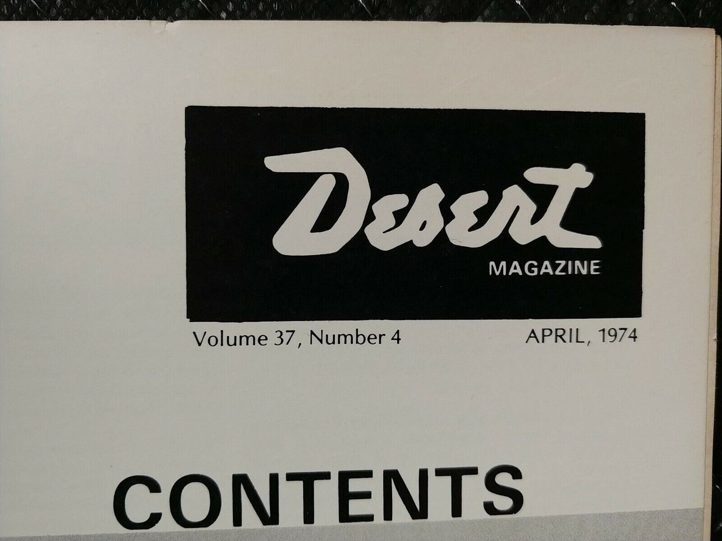 Vintage Desert Magazine April 1974