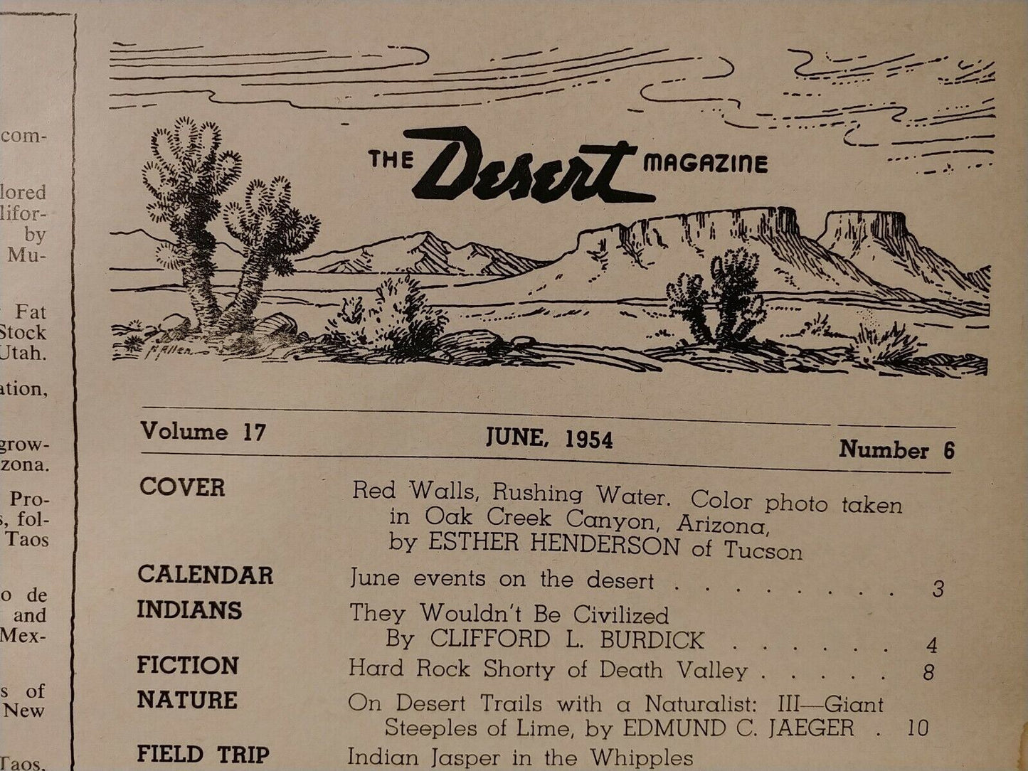 Vintage Desert Magazine June 1954