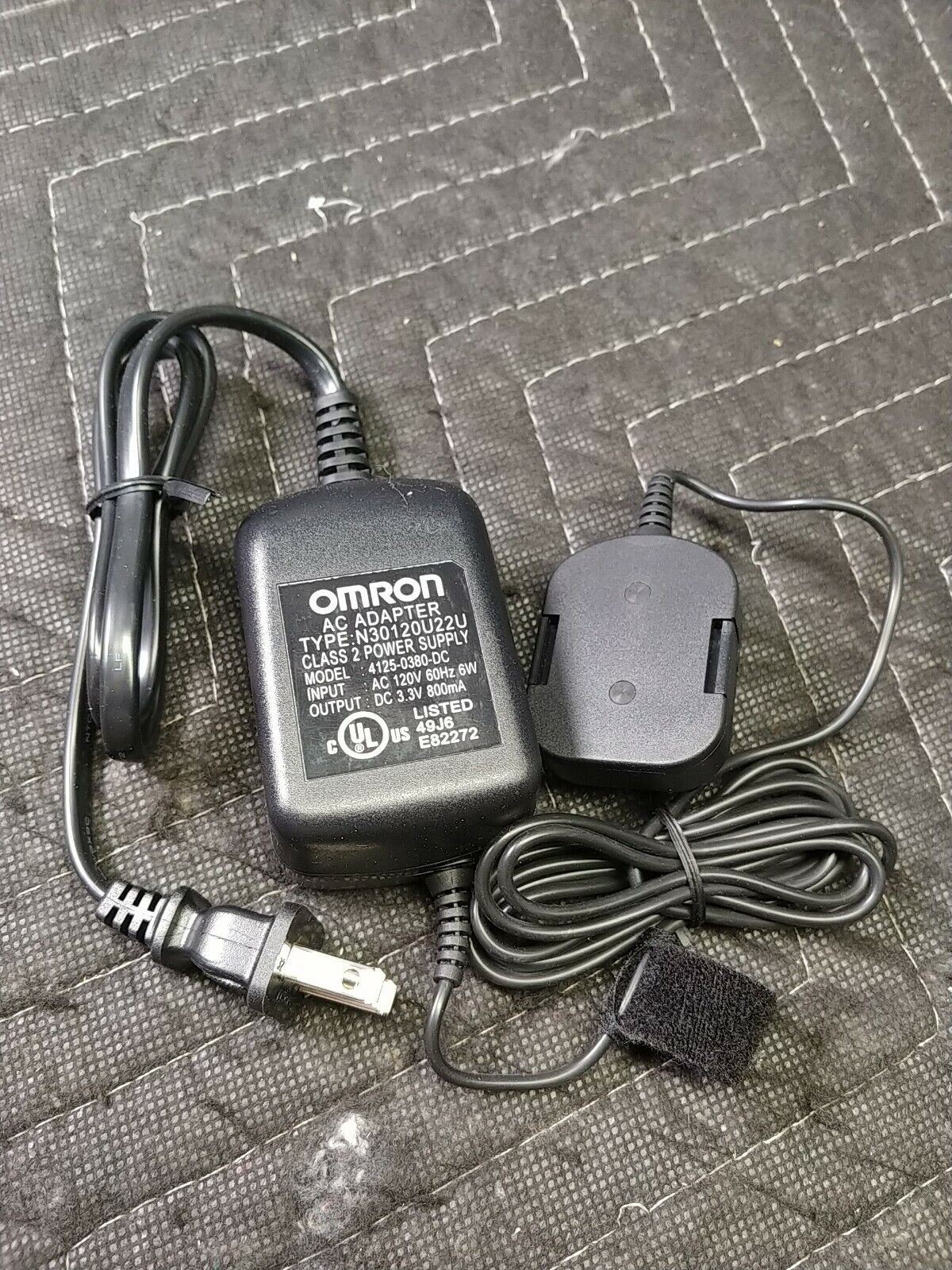 Omron MicroAir U22-5 120 V AC Adapter for NE-U22V MODEL 4125-0380-DC