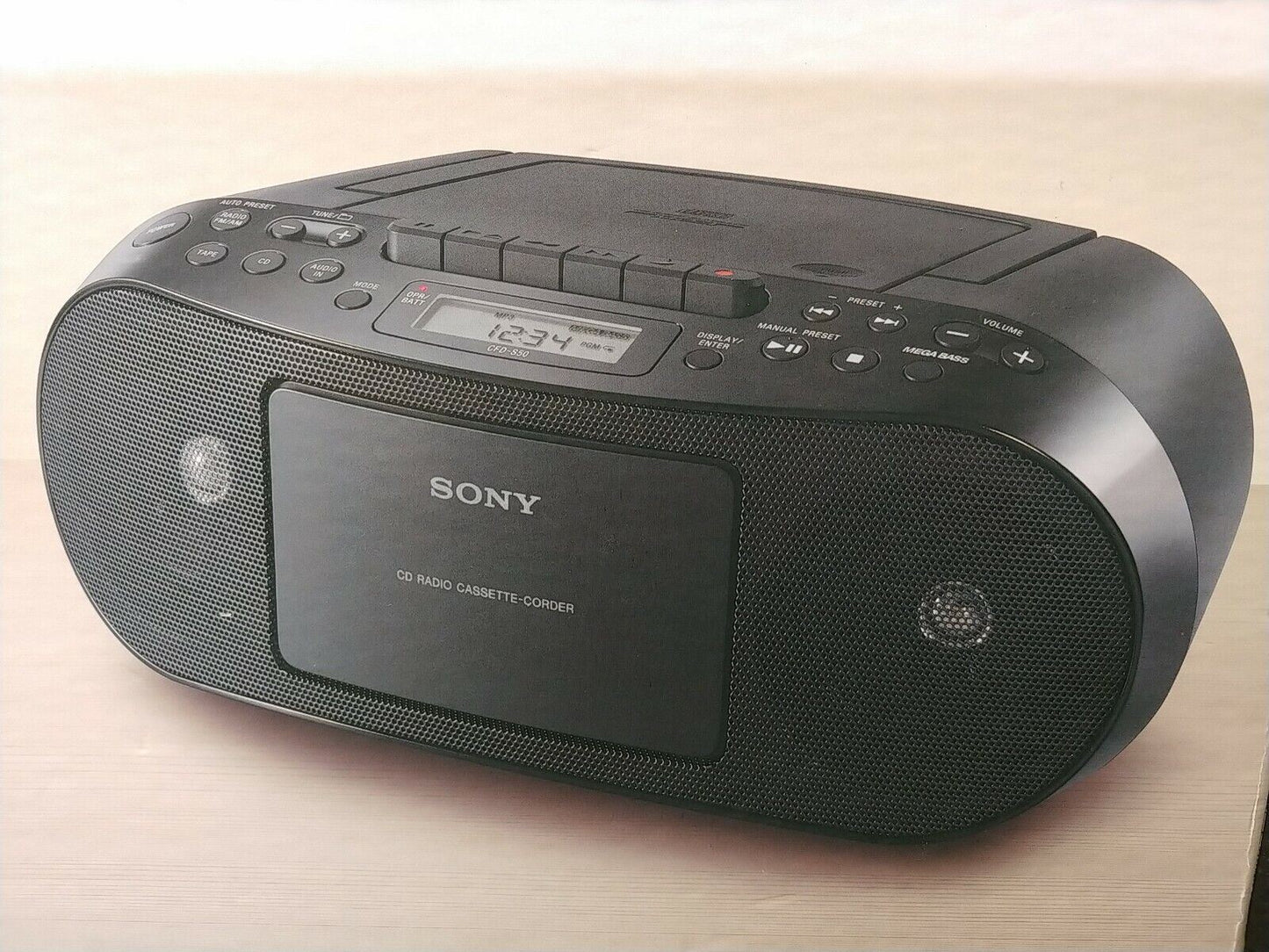 Sony CFD-S50 Portable Boombox AM/FM Stereo & CD MP3 Player Cassette Br ...