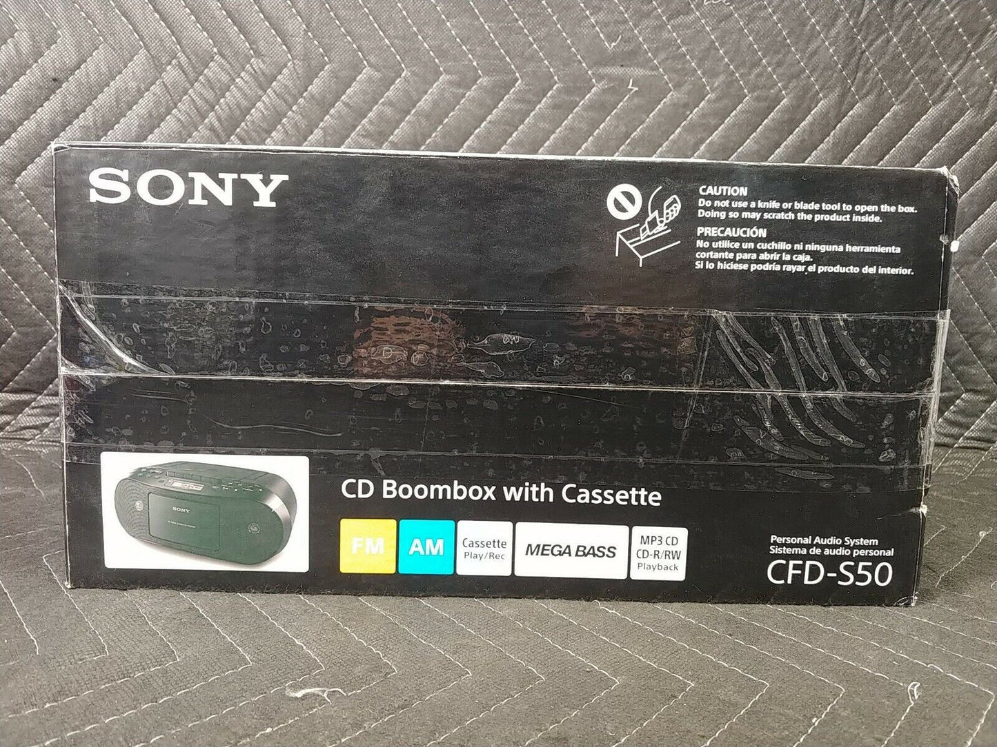 Sony CFD-S50 Portable Boombox AM/FM Stereo & CD MP3 Player Cassette Brand New