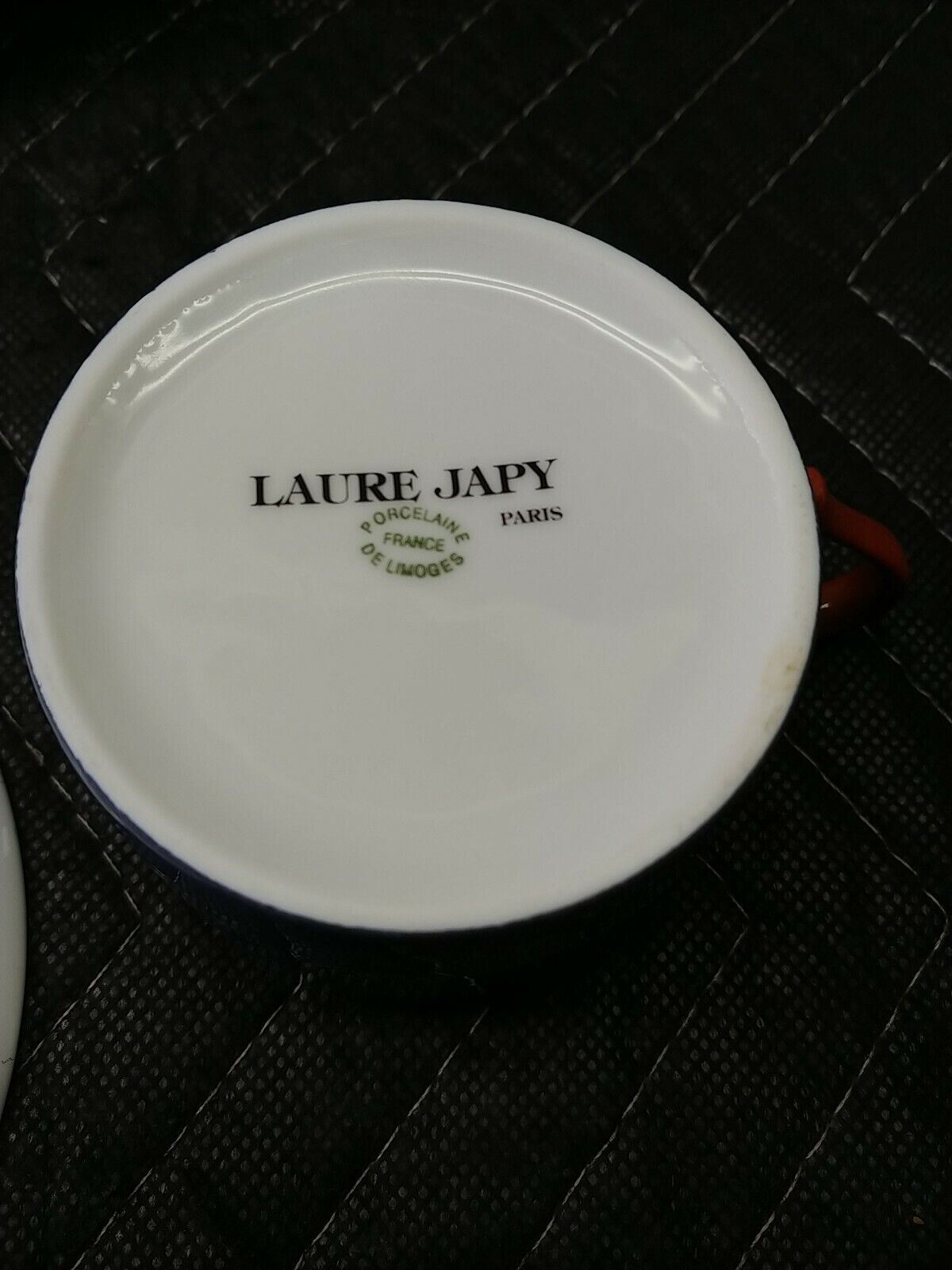 LAURE JAPY Paris Figari Set of 4 Cups and Saucers Porcelaine France De Limoges