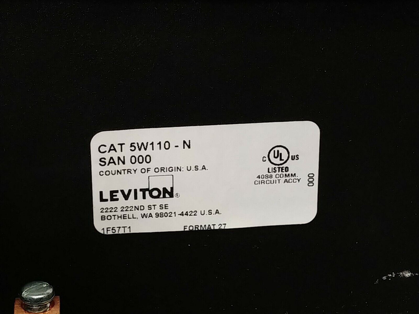 Leviton Wall Mount SDX Enclosure 5W110-N, Opt-X, Metal Door without Lock