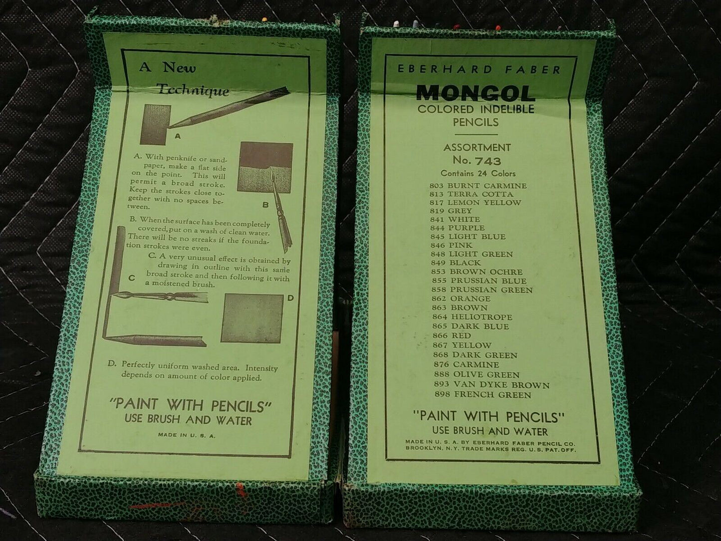 Vintage Mongol Colored Pencils box #743