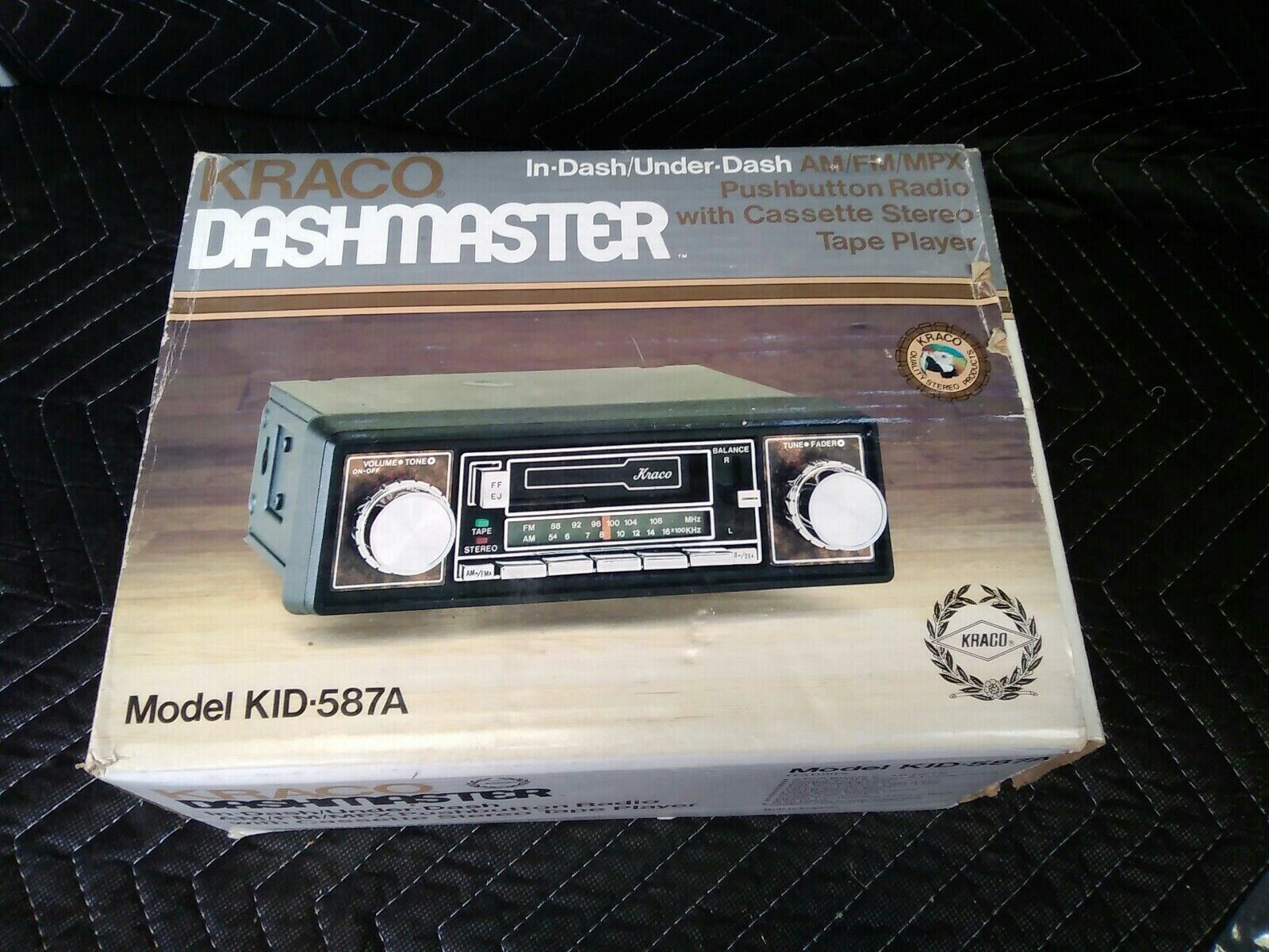 Vintage Kraco Dashmaster Stereo Cassette Player With AM/FM/MPX KID