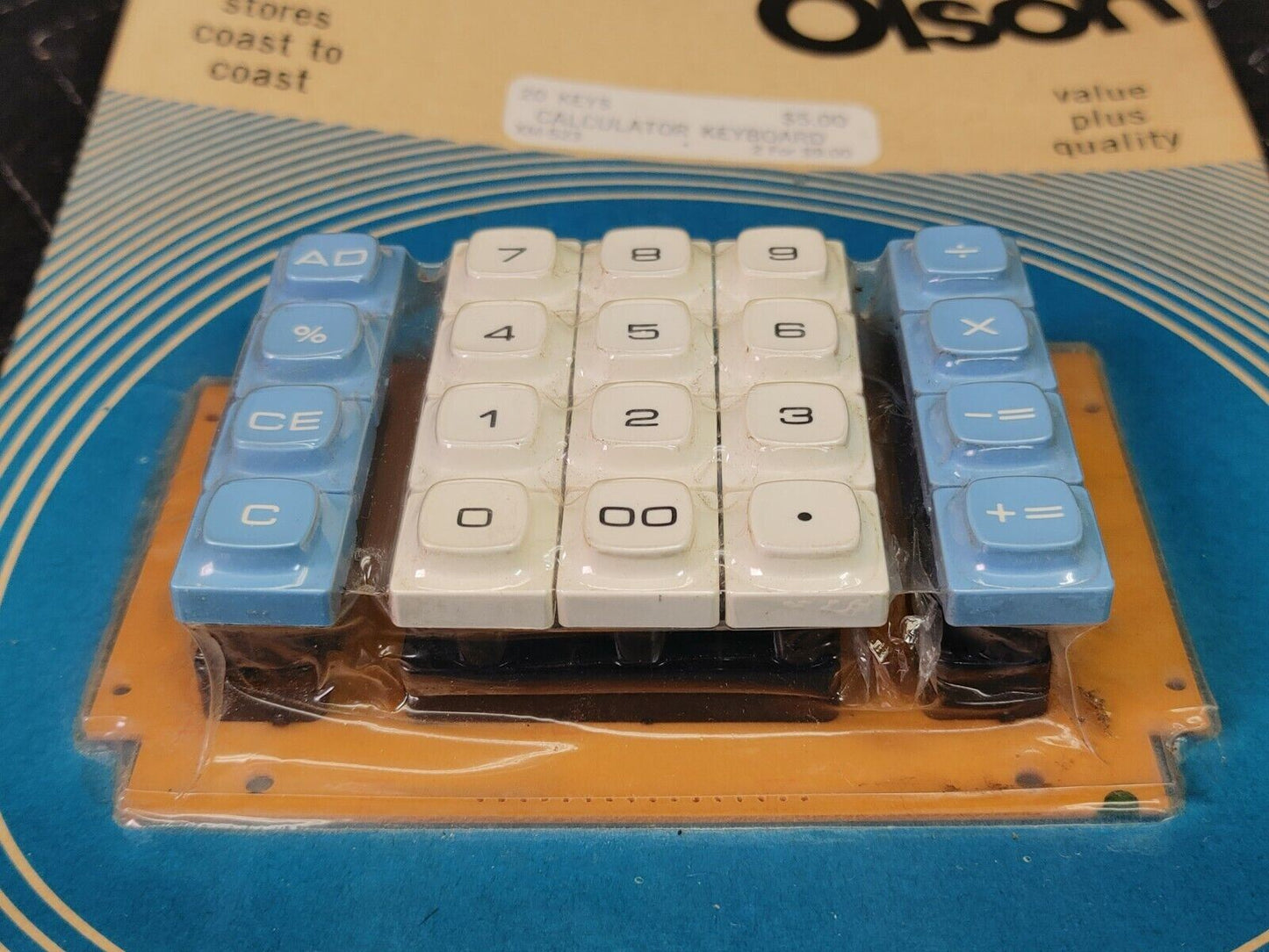 Vtg 1980s NOS OLSON Numeric Keyboard in Package - Calculator Keypad Number XM523