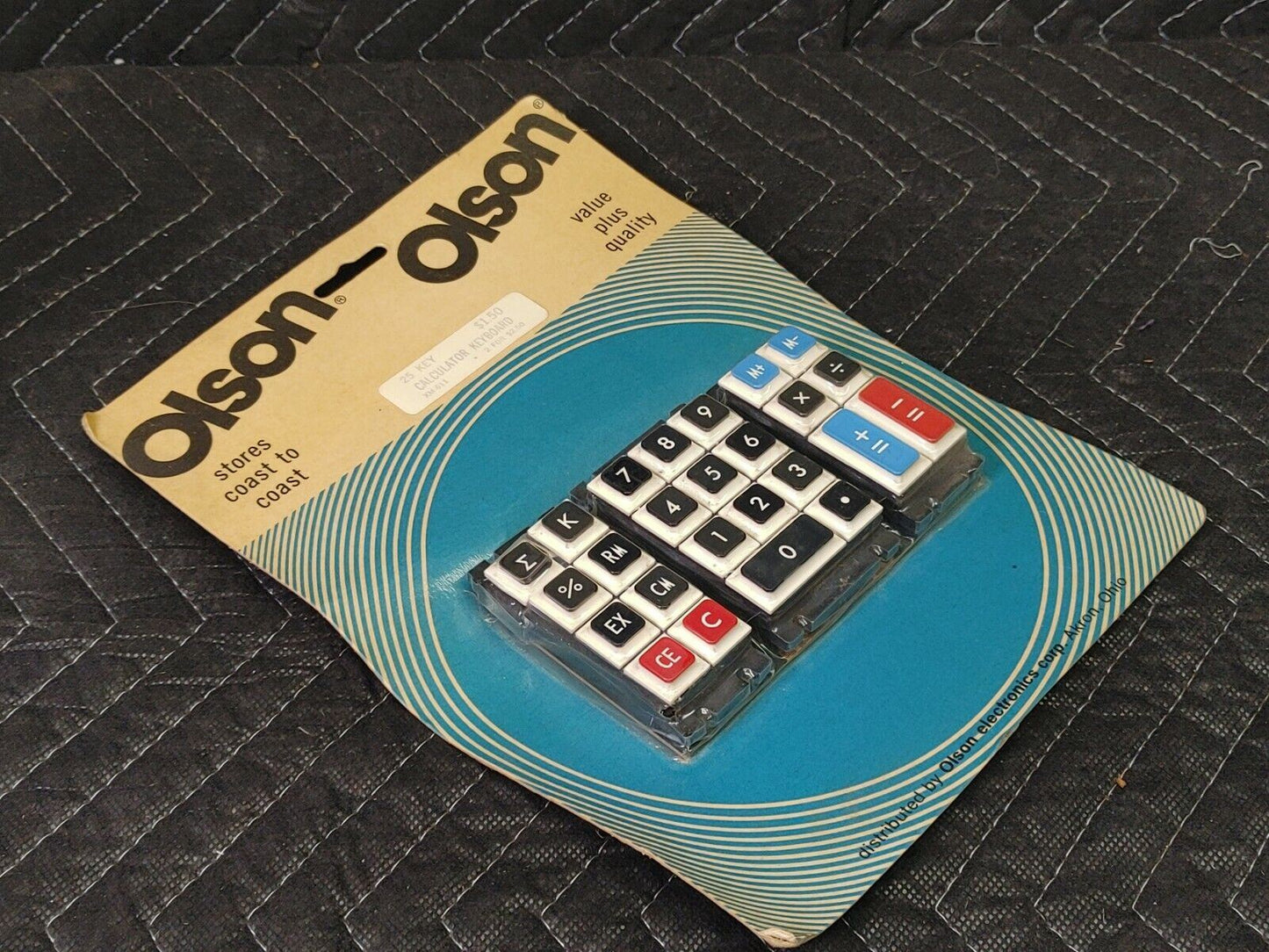 Vtg 1980s NOS OLSON Numeric Keyboard in Package - Calculator Keypad Number XM611